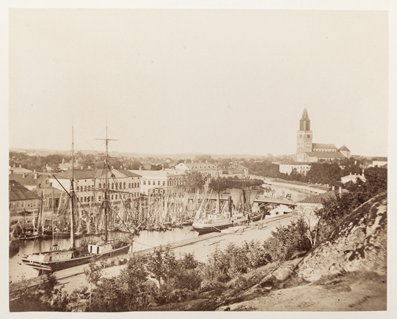 Näköala Samppalinnanmäeltä, Aurajoki, Tuomiokirkko