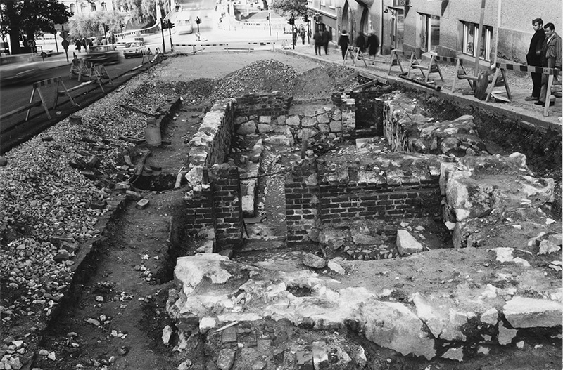 Pyhän Olavin luostarin kaivaukset 1969 Kaskenkadulla