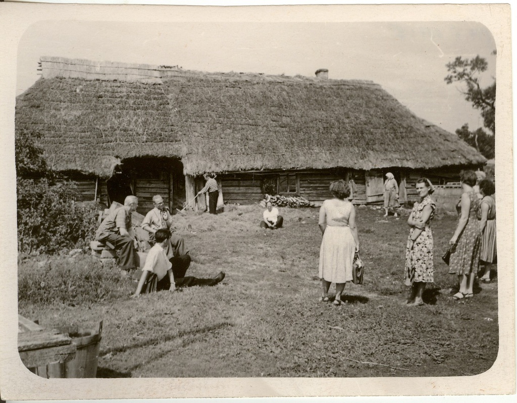 foto, ja negatiiv, taluhooned Kihnu saarel 1958.a.