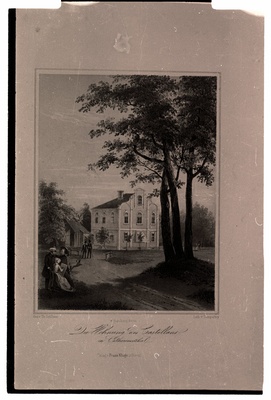 Gehlhaar, Tempeltey: "Die Wohnung des Castellaus in Catherinenthal", lito.  duplicate photo