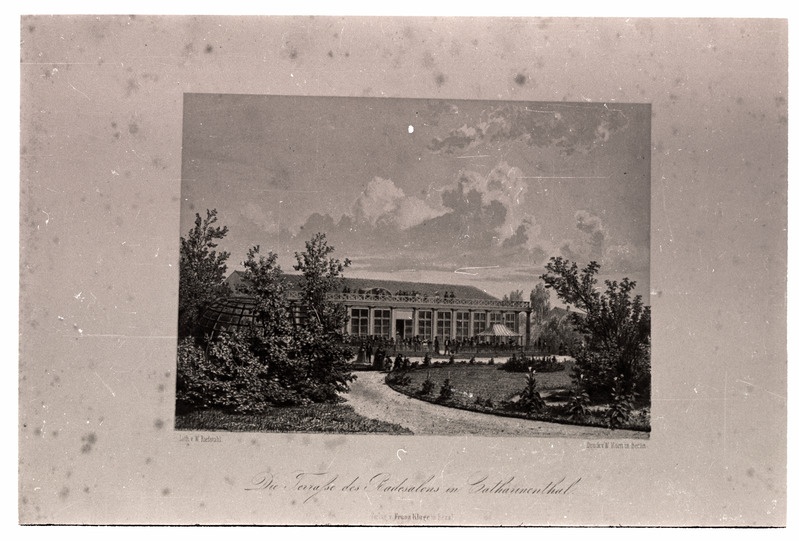 Riefstahl: "Die Terasse des Badesalons im Catherinenthal".