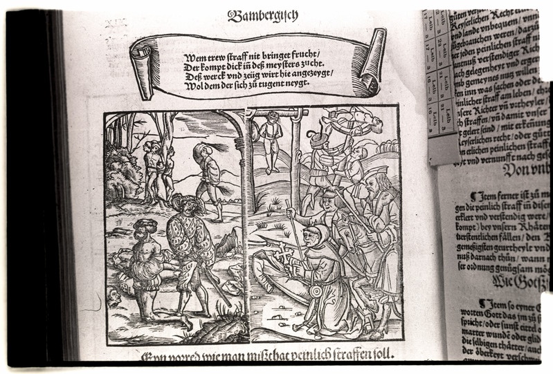 Bambergi kriminaalkoodeks 1538. aastast, karistamise viise.