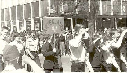 foto, Paide rajooni arteklaste kokkutulek pioneeriorganisatsiooni aastapäeval 1985.a.