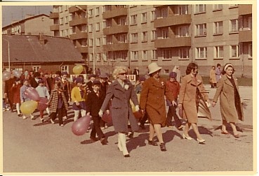 foto, Paide 2.Keskkooli kolonn 1.mail 1976.a.