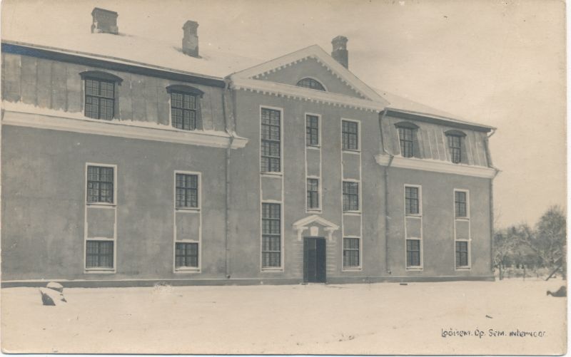 Foto. Läänemaa Õpetajate Seminari tütarlaste internaadi hoone, milles olid käsitööklassid, köök ja söögisaal