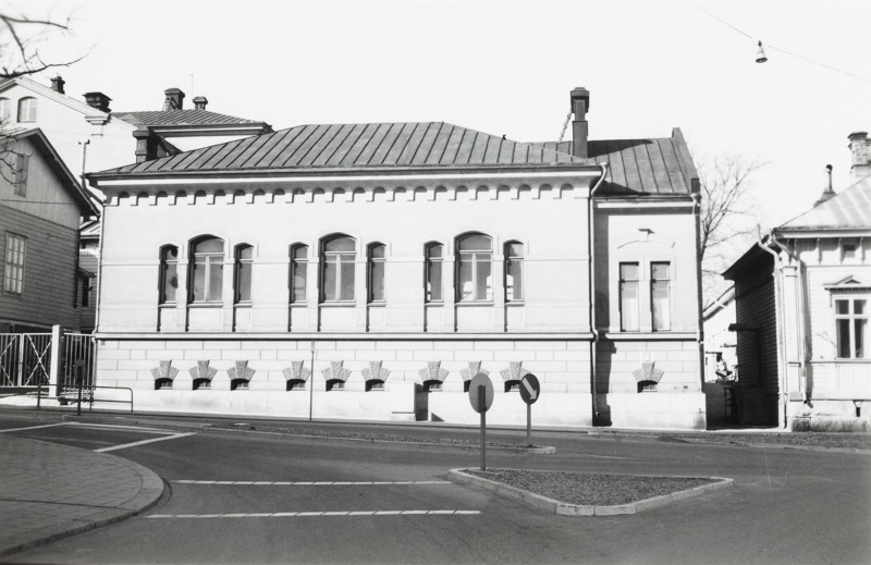 Koulukatu 8, Turku, Snellmanin kansakoulun voimistelusalirakennus vuonna 1965.; yleiskuva
