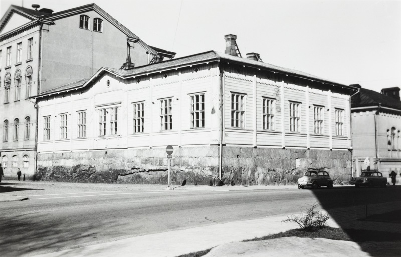 Koulukatu 8, Turku, Snellmanin kansakoulun tarkkailukoulurakennus vuona 1965.; yleiskuva