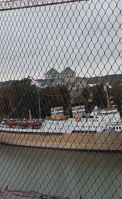 Vy från östra åstranden mot Åbo slott. rephoto