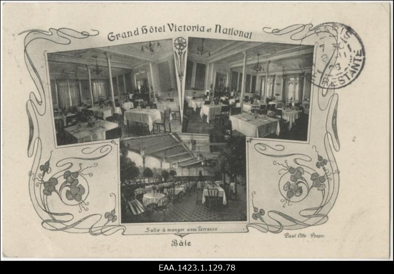 Grand Hotel Victoria söögisaal, fotomontaaž ja -postkaart
