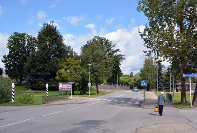 Valga. Border with Rams' mill rephoto