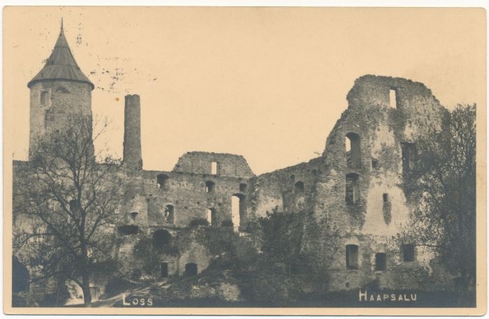 Fotopostkaart. Väike linnus Haapsalus. 1930nd.