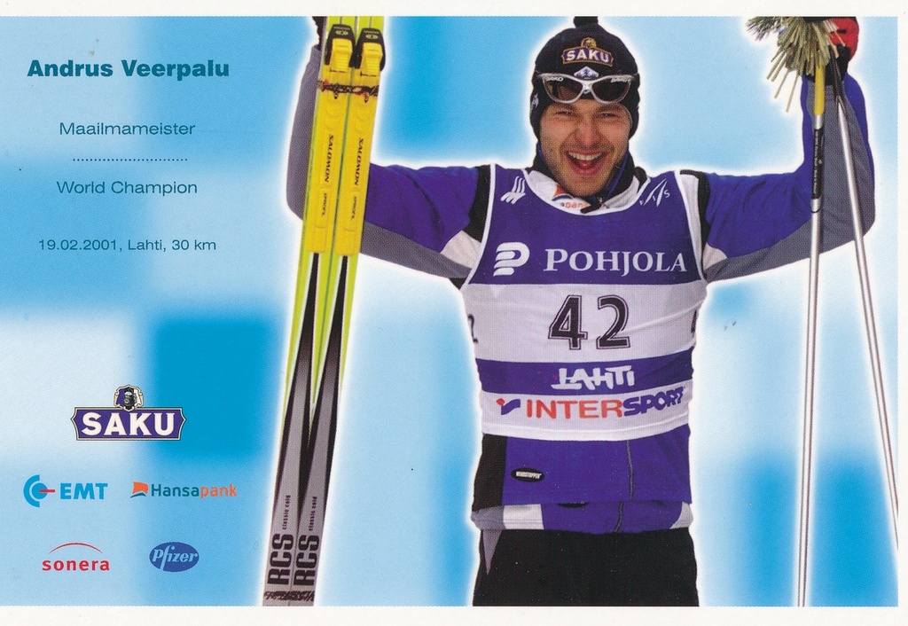 Suusataja Andrus Veerpalu maailmameistrina