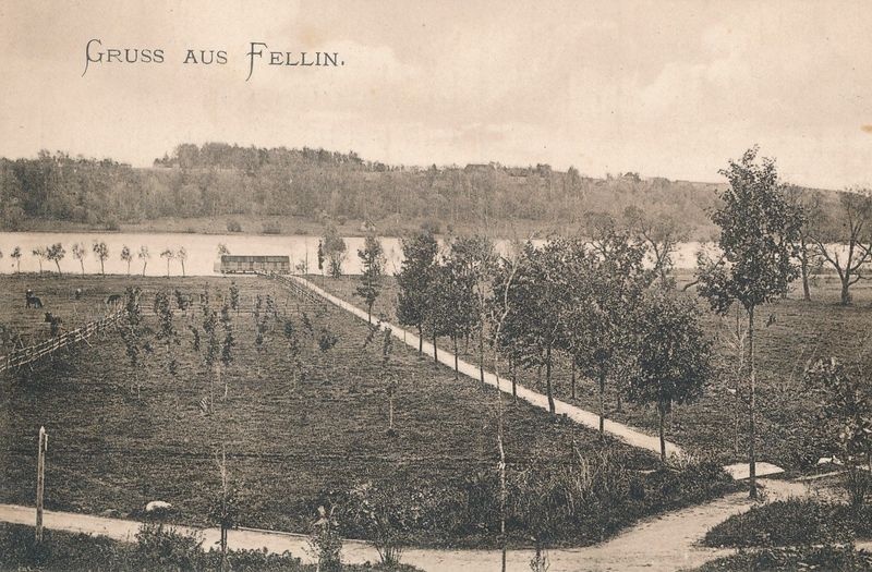 Viljandi järve rannavaade supelusmajaga