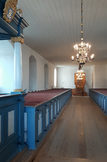 Interiör från Slottskyrkan i Åbo. rephoto