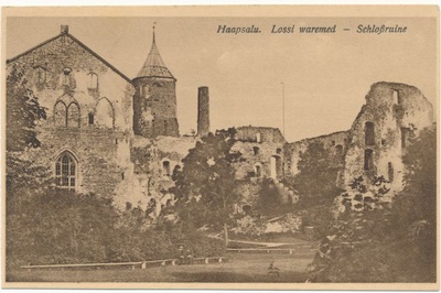 Postkaart. Haapsalu väike linnus.  duplicate photo