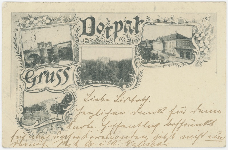Gruss aus Dorpat. Tartu (4 miniatüürvõtet)
