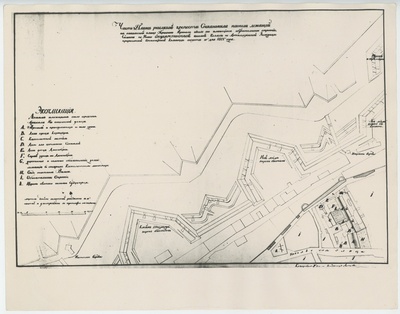 Tallinna kindlustusvööndi osa plaan Väikse-rannavärava juures, 18.08.1801.  duplicate photo