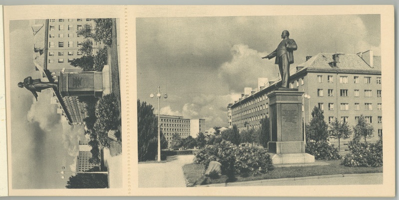 Lenini puiestee, esiplaanil Lenini monument.