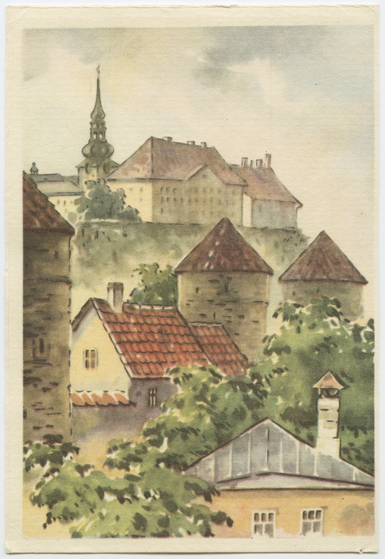 Tallinn, vaade Toompealt (kunstnik E. Lehis).