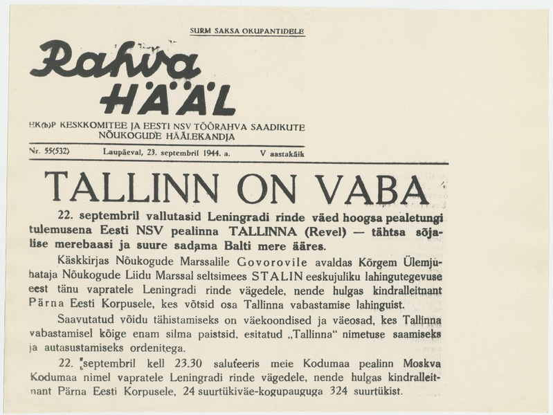 Ajaleht "Rahva Hääl"