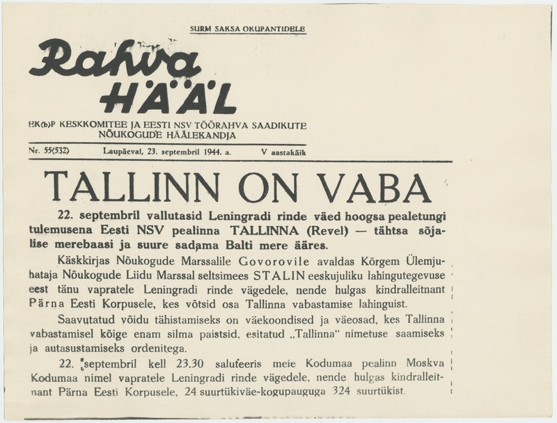 Ajaleht "Rahva Hääl"