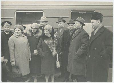 NLKP delegaadid Balti jaamas.  similar photo