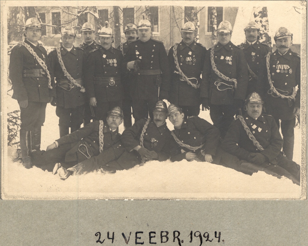 Foto. Võru tuletõrjujad 24. veebruaril 1924.a.