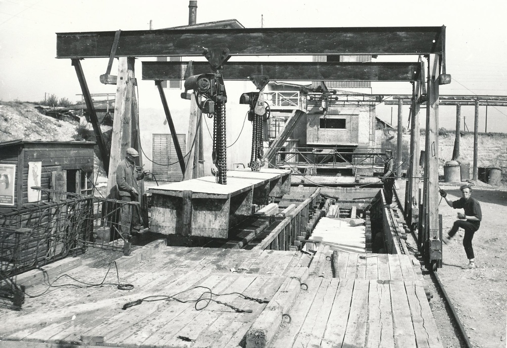 Foto. Võru Teedevalitsuse Võru piirkonna keskuses asuv betoonitsehh 1961-1963