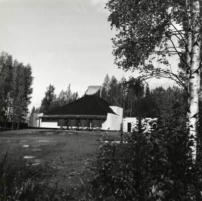 Linda kolhoosi saun Kobelas, vaade hoonele. Arhitekt Toomas Rein  duplicate photo