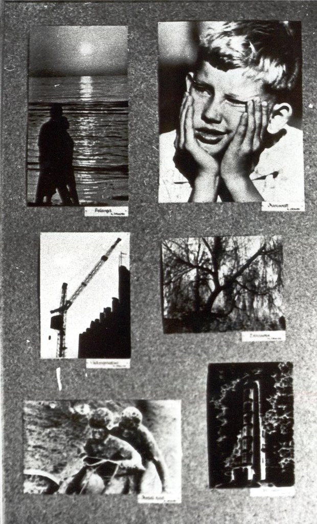 Foto. Võru Fotoklubi fotonäitus "Kandles", stend  nr. 4 kuue fotoga.