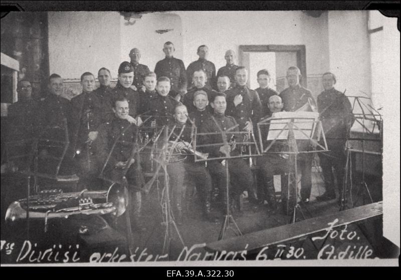 I Diviisi orkester [asutatud 23.jaanuar 1919.a.], orkestri koosseis, XX aastapäeva tähistamine.