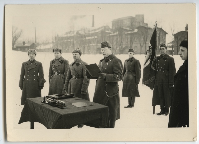 22. Eesti Territoriaalse Laskurkorpuse 103. üksik seniitsuurtükiväe divisjoni lipu sisseõnnistamine ja teenistusvande andmine