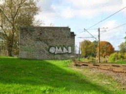 Railway bridge pillar Harju County near Tallinn Kauba 3a