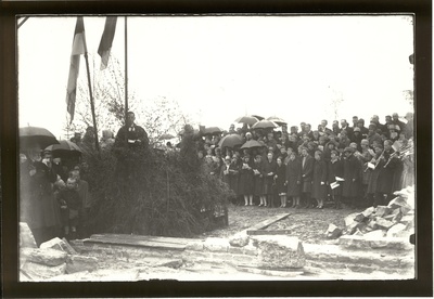 Foto. Paide rahvamajale nurgakivi panek 1927.a.  duplicate photo