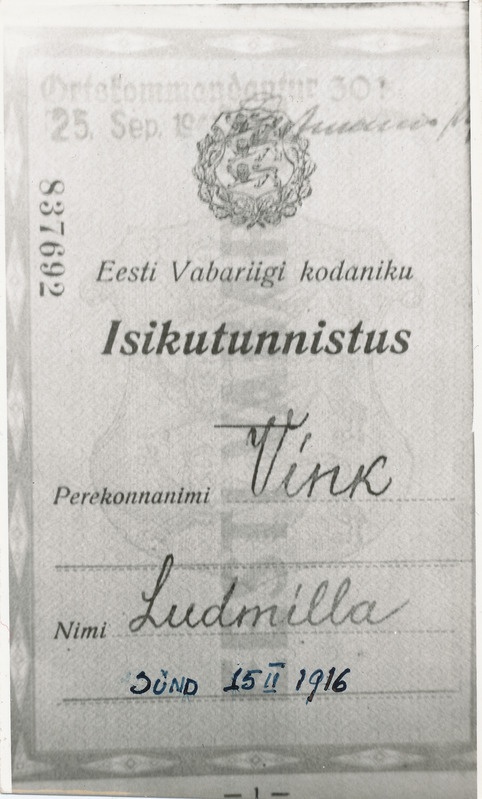 Fotokoopia - isikutunnistus - Ludmilla Virk