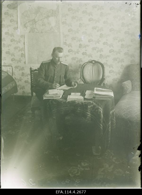 Vabadussõda. 2.Jalaväepolgu ülem polkovnik Johan Unt.