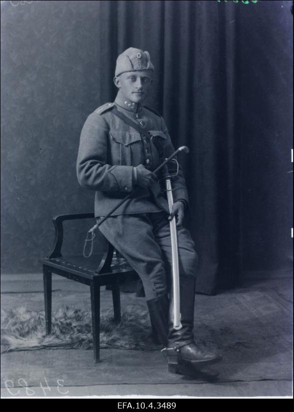 Vabadussõda. Taani vabatahtlike kompanii ülem kapten Richard-Gustav Borgelin enne lahkumist vene valgete Loodearmeesse.