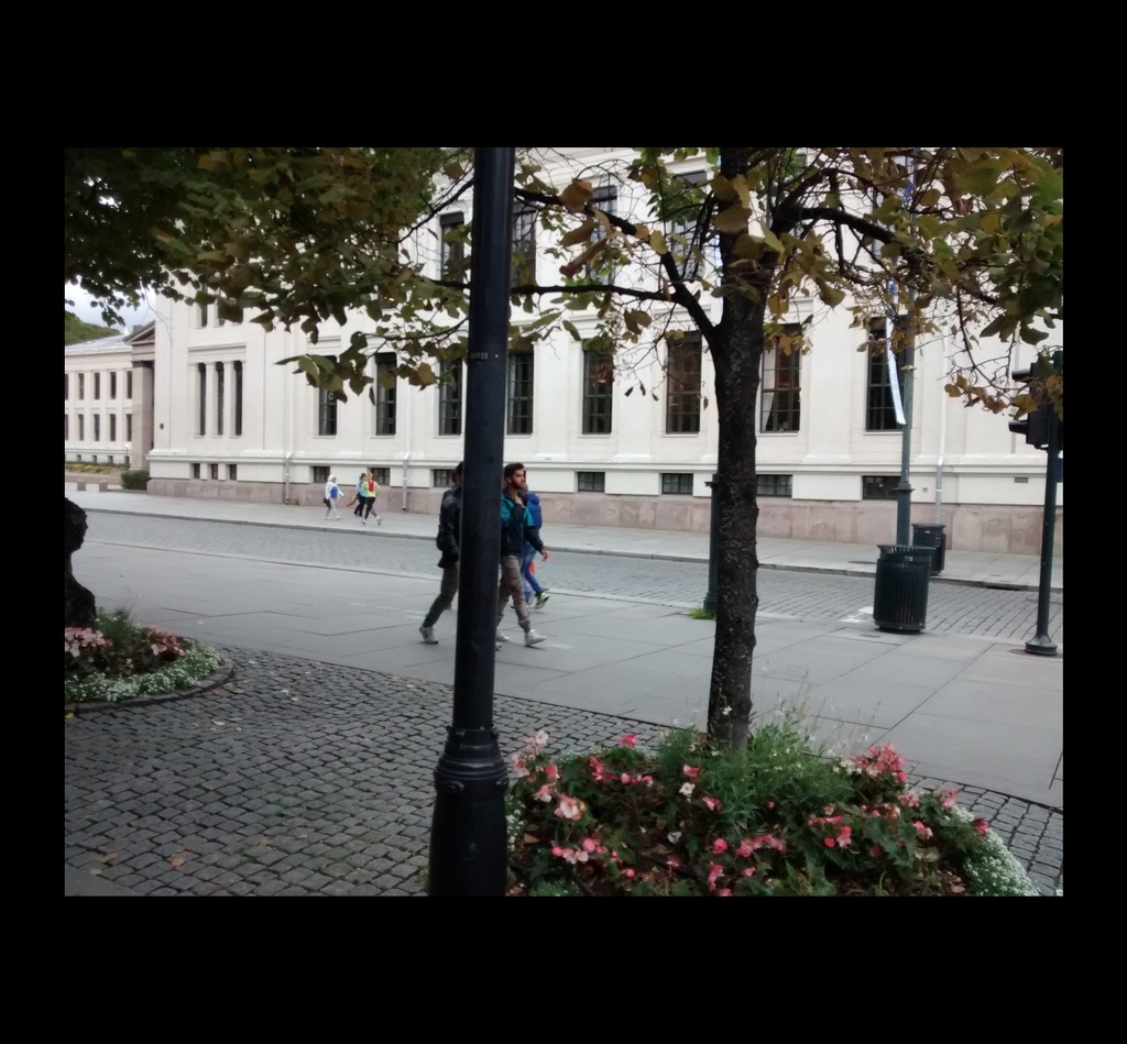 Ivar Aasen på Karl Johans gate rephoto