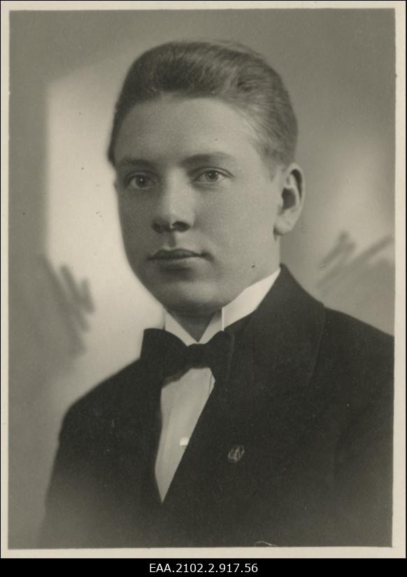 Ott (Ottomar) Raukas, eesti laulja ja pedagoog, portreefoto