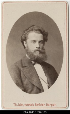 Arvatavasti baltisaksa arstiteadlane dr. Gustav Ernst Victor Reyher, portreefoto  duplicate photo
