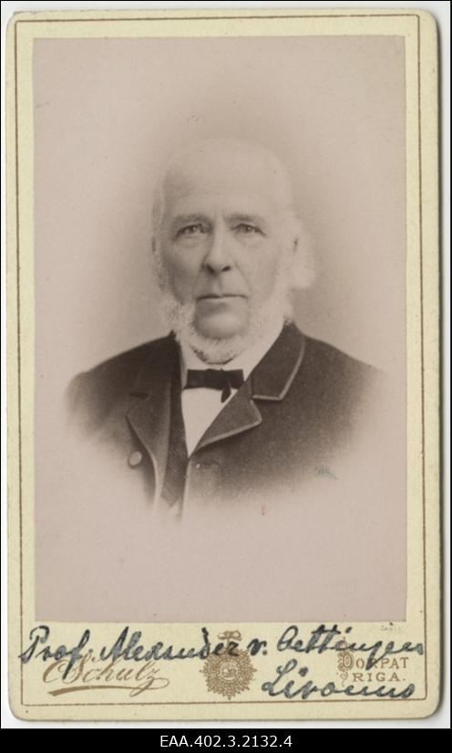 Baltisaksa usuteadlane ja Tartu Ülikooli professor Alexander Konstantin von Oettingen (12.12.1827– 7.08.1905)