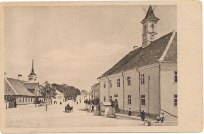 Postkaart. Kuressaare. Turuplats.  duplicate photo