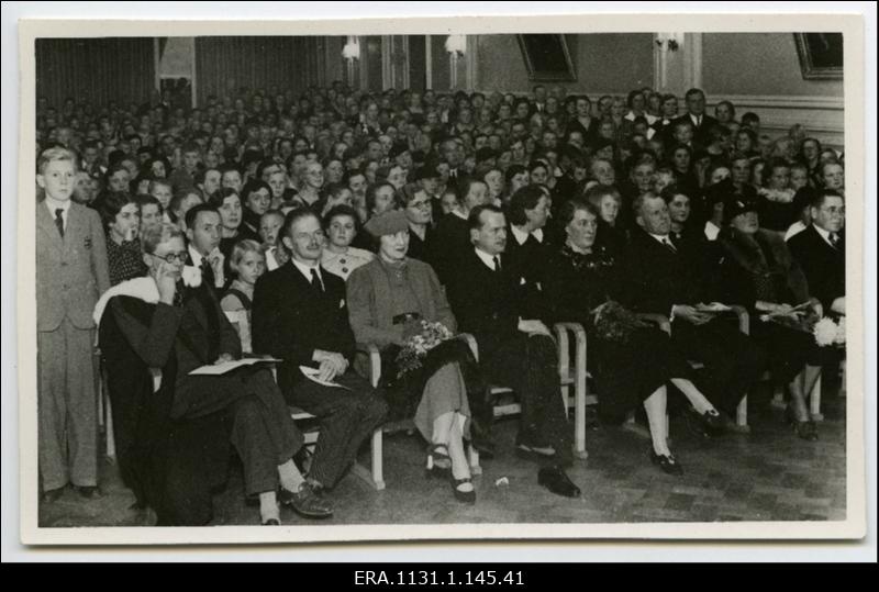 Inglise Kolledži IV aastapäeva aktus Kaubandustööstuskojas 12.10.1936