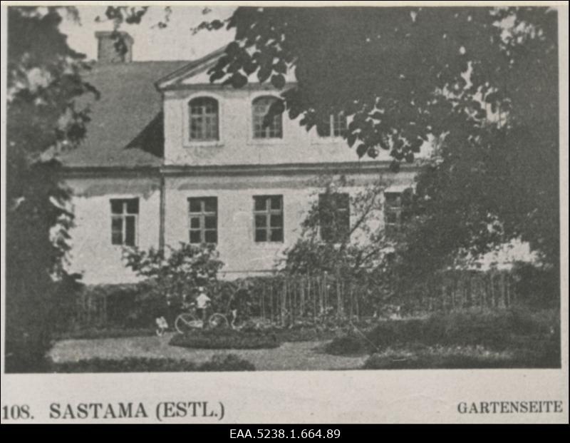 Saastna mõisa peahoone, repro Heinz Pirangi teoses "Das Baltische Herrenhaus" olevast illustratsioonist