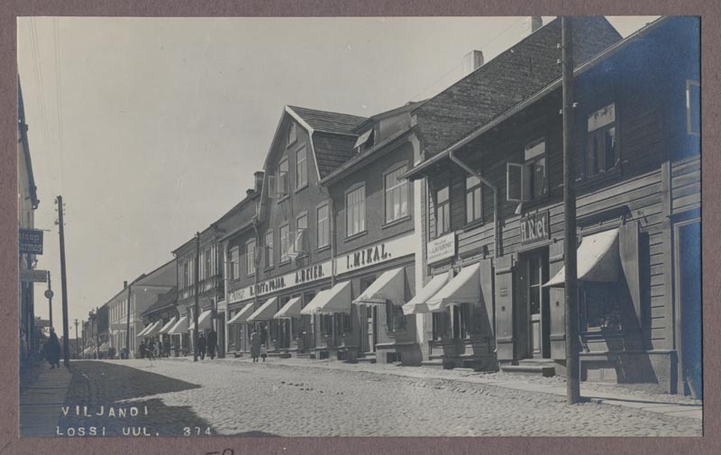foto albumis, Viljandi, Lossi tn, Tartu tn ja Kauba tn vahel, u 1925