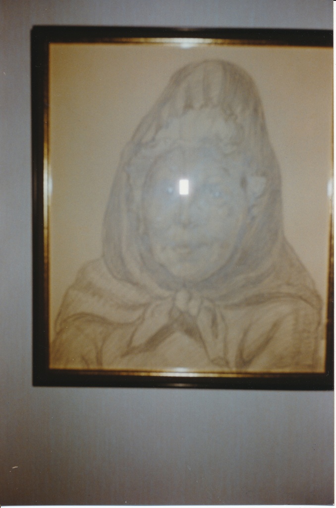 Elsa Kuhlbergi joonistus "Ruhnu naine"