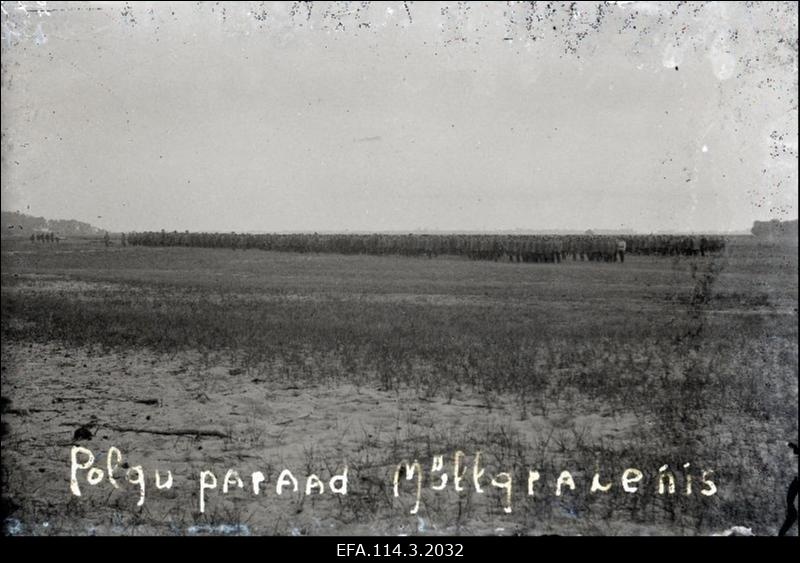 Vaade Eesti polgu paraadile.