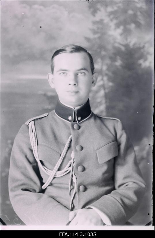 Vabadussõda. 1.Diviisi staabi inspektorijaoskonna adjutant alamleitnant Rudolf Freudenstein (Vaharo).