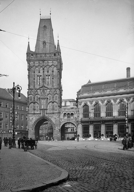 The Powder Tower, Prague, Bohemia, the Czech Republic