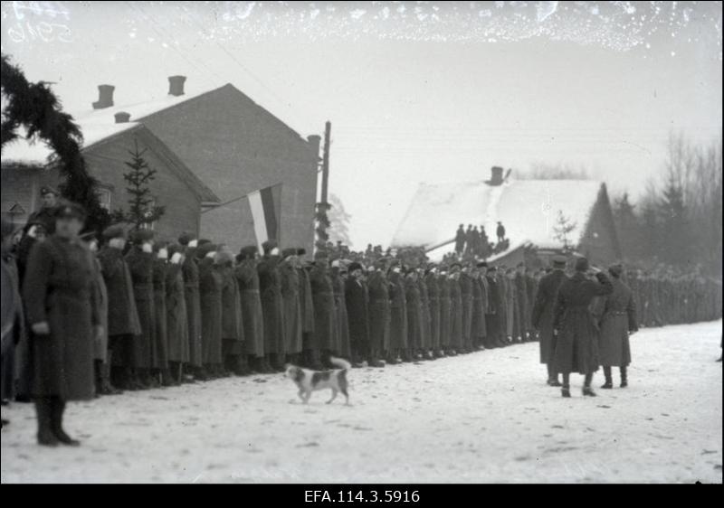 Vabaduse Ristide üleandmine Vabadussõjas osalenud Soomurongide Brigaadi sõduritele ja ohvitseridele.